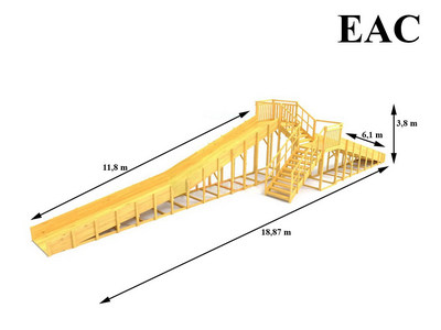 Зимняя горка TORUDA Север wood-9/1 (скат 11,8 м и 6,1 м)